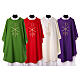 Chasuble by In Primis with gold embroidered Eucharist s1