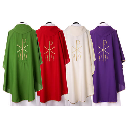 Set mit 4 Kaseln – Stickerei Symbole der Eucharistie, In Primis 8