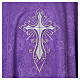 Damask chasuble with gold and silver cross embroidery s9