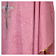 Pink damask chasuble with gold and silver embroidered cross s5