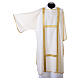 Deacon dalmatic with golden floral-effect galloon and matching deacon stole s7