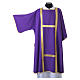Deacon dalmatic with golden floral-effect galloon and matching deacon stole s9
