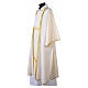 Deacon dalmatic with golden floral-effect galloon and matching deacon stole s13