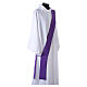 Deacon dalmatic with golden floral-effect galloon and matching deacon stole s19