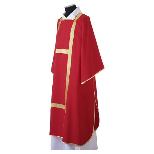 Deacon Dalmatic with Gold Floral-Effect Galloons and Deacon Stole 12