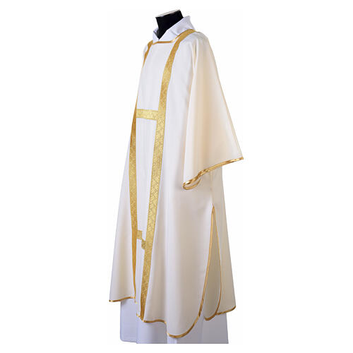 Deacon Dalmatic with Gold Floral-Effect Galloons and Deacon Stole 13