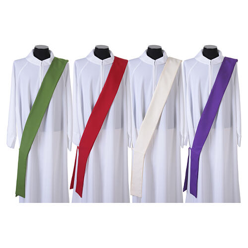 Deacon Dalmatic with Gold Floral-Effect Galloons and Deacon Stole 16