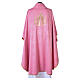 Pink damask chasuble with JHS gold embroidery s7