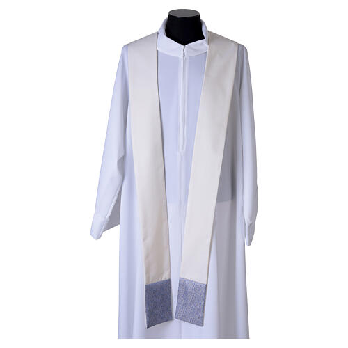 Liturgical chasuble with sky-blue orphrey 7
