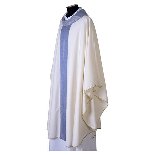 Casula liturgica con stolone celeste  4