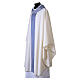 Casula liturgica con stolone celeste  s4