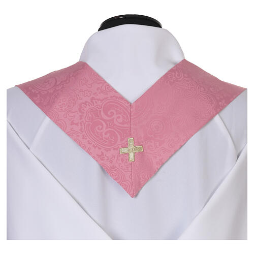 Pink chasuble with Eucharistic chalice and dalmatic‑style embroidery 8