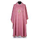 Pink chasuble with Eucharistic chalice and dalmatic‑style embroidery s1