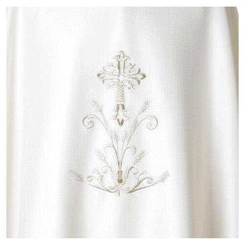 Chasuble with wheat ornament and damask cross embroidery 7
