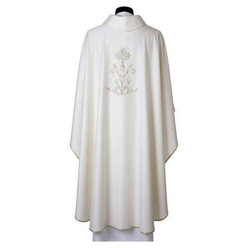 Chasuble with wheat ornament and damask cross embroidery 13
