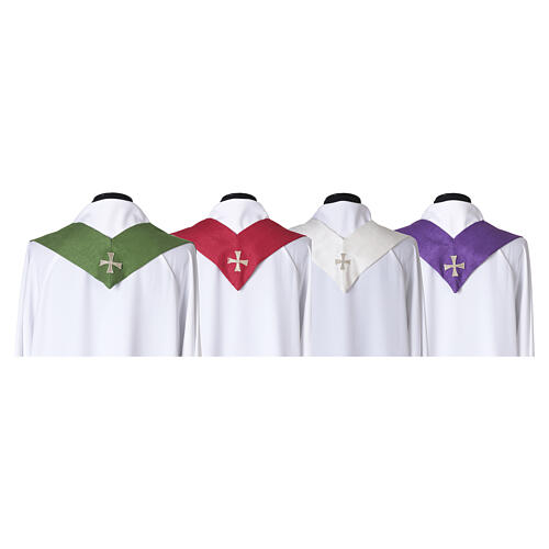 Chasuble with wheat ornament and damask cross embroidery 17