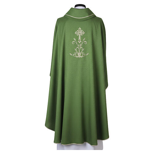 Chasuble with Wheat Decor and Damask Cross Embroidery 11