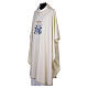 Ivory Marian chasuble with light-blue embroidery s5