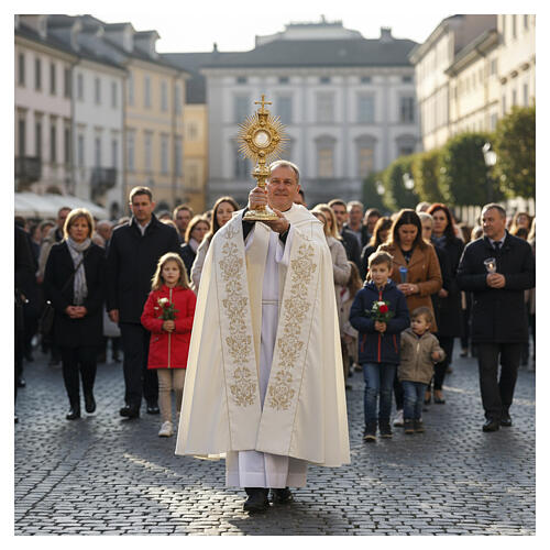 Piviale liturgico color avorio Santissimo Nome di Gesù 3