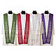 Priesterstola 100 % Polyester mit stilisierter floraler Stickerei in Goldfarbe s1