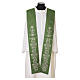 Priesterstola 100 % Polyester mit stilisierter floraler Stickerei in Goldfarbe s4