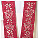 Priesterstola 100 % Polyester mit stilisierter floraler Stickerei in Goldfarbe s5