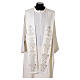 Priesterstola 100 % Polyester mit stilisierter floraler Stickerei in Goldfarbe s8