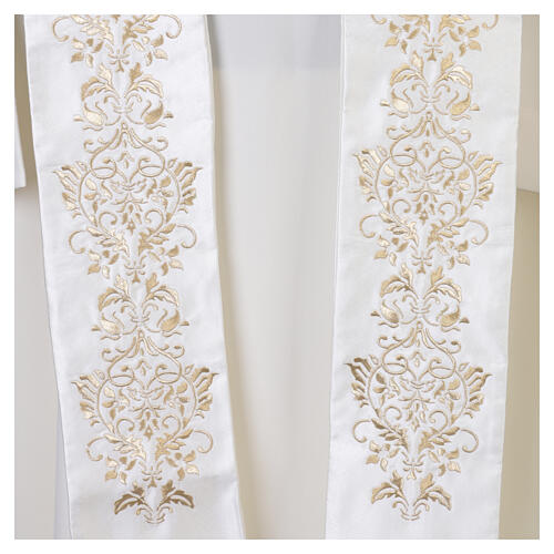 Estola Mariana bordado floral dorado marfil 4