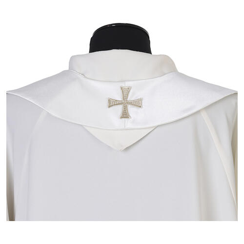 Stola Mariana ricamo floreale dorata avorio 5