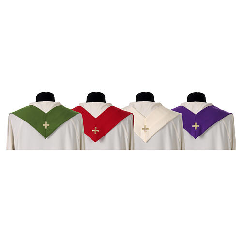 Chasuble embroidered with Alpha and Omega and silver cross 12