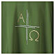 Chasuble brodée Alpha et Oméga et croix argentée s3