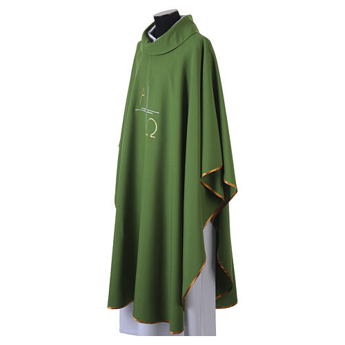 Chasuble Embroidered Alpha and Omega with Silver Cross 4