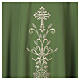 Chasuble with floral cross and golden scroll embroidery s3