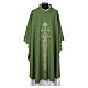 Chasuble with floral cross and golden scroll embroidery s4