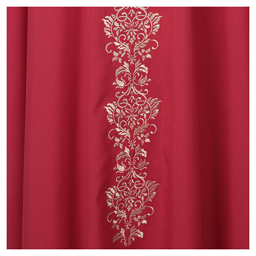 Chasuble with Floral Cross and Golden Scroll Embroidery 5