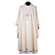 Damask chasuble with JHS Eucharist emblem and stole s9