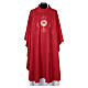Damask chasuble with Eucharist JHS and stole s7