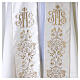 Ivory satin cope with golden floral decorations s7