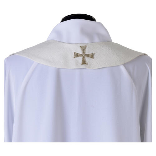 Ivory satin liturgical cope with gold floral embroidery 10