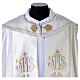 Ivory satin liturgical cope with gold floral embroidery s5