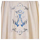 Chasuble Mariale damassée ivoire col à anneau s3