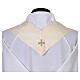 Chasuble Mariale damassée ivoire col à anneau s8