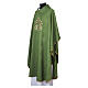 Chasuble JHS damassée avec broderies dorées s11