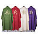 Damask JHS Chasuble with Gold Embroidery s15