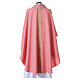 Pink chasuble, 100% polyester with floral embroidered galloon by Gamma s4
