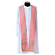 Casula rosa 100% poliestere gallone ricamo floreale Gamma s5