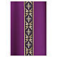 Chasuble couleur aubergine 100% polyester Gamma bande florale s2