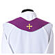 Chasuble couleur aubergine 100% polyester Gamma bande florale s7