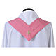 Alpha and Omega chasuble in pink with gold and silver embroidery s6