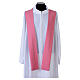 Alpha and Omega Chasuble in Pink with Gold and Silver Embroidery s5